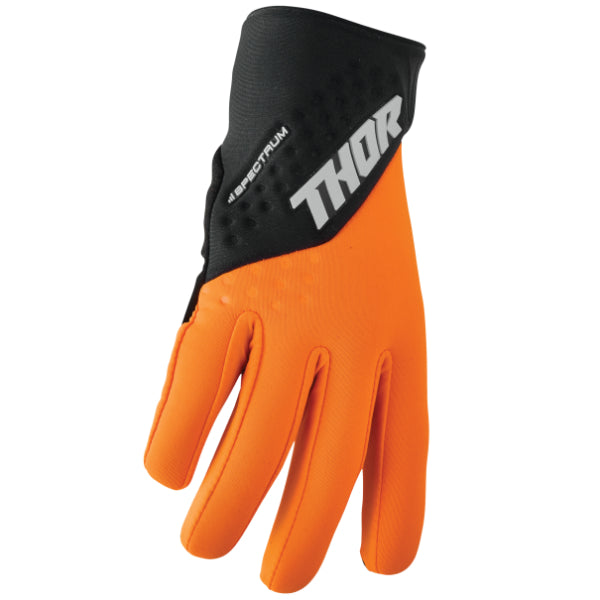 Gants de Motocross Spect noir orange, de face