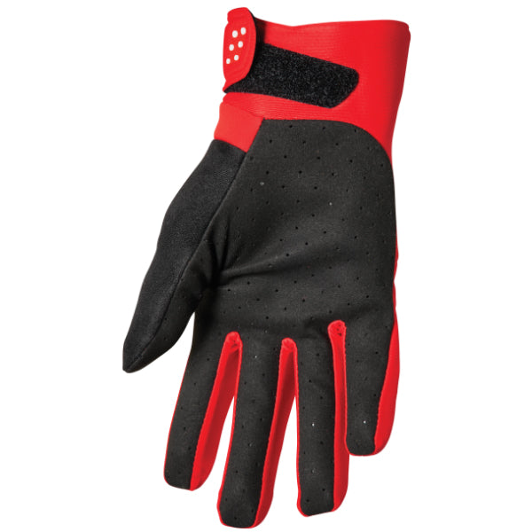 Gants de Motocross Spect rouge blanc, arrière