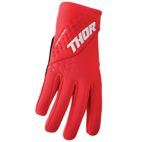 Gants de Motocross Spect rouge blanc, de face