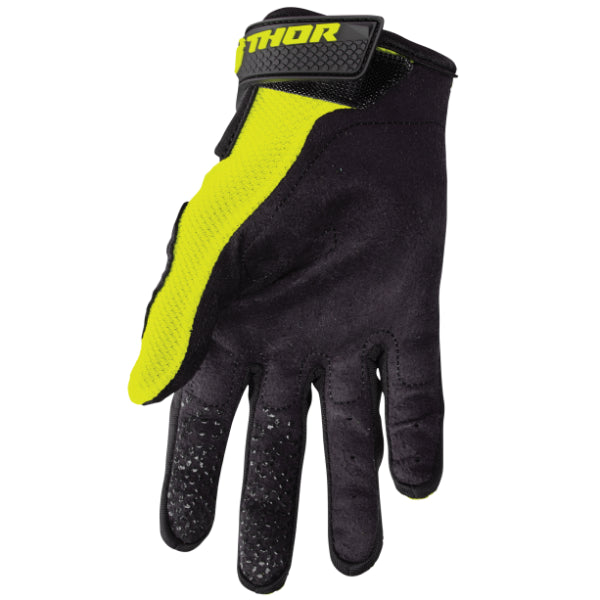 Gants de Motocross Sector jaune noir, arrière