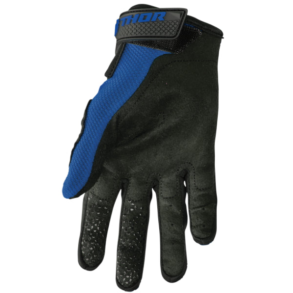 Gants de Motocross Sector bleu noir, de face