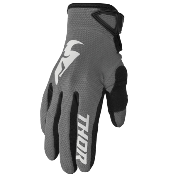 Gants de Motocross Sector gris blanc, de face