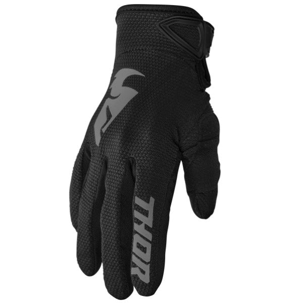 Gants de Motocross Sector noir gris, de face