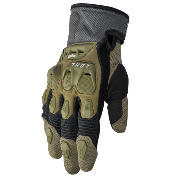 Gants de Motocross Terrain kaki, de face