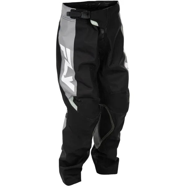 Pantalon de Motocross Kinetic Junior/Fly/noir gris, de profil