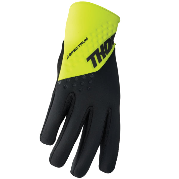 Gants de Motocross Spect noir vert, de face