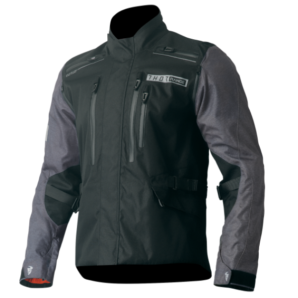 Manteau Enduro Range noir gris, de face