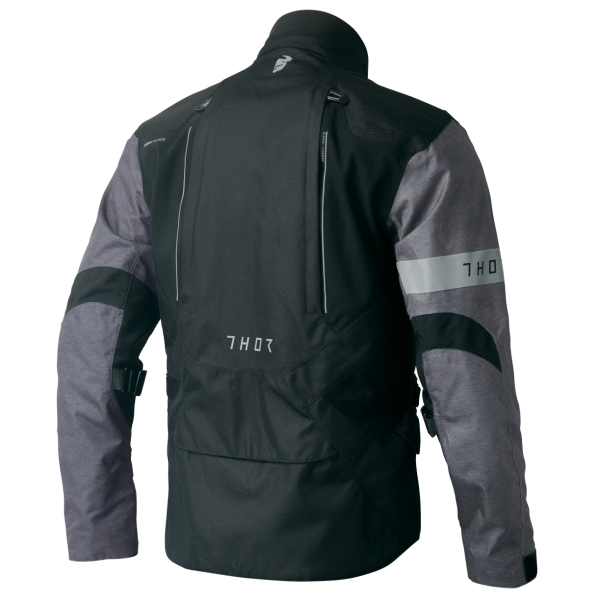 Manteau Enduro Range noir gris, de dos