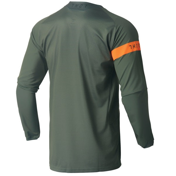 Chandail de Motocross Range Vert/Orange incliné de dos