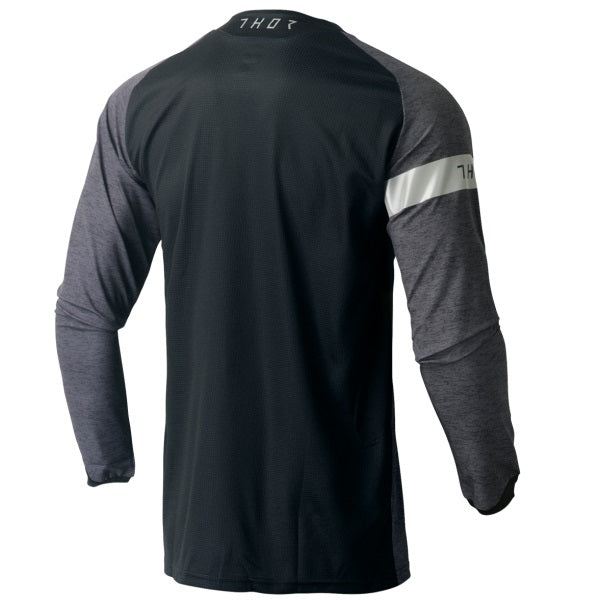 Chandail de Motocross Range Noir/Gris incliné de dos