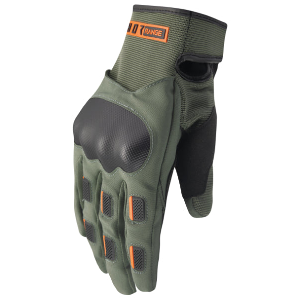 Gants de Motocross Range kaki, de face