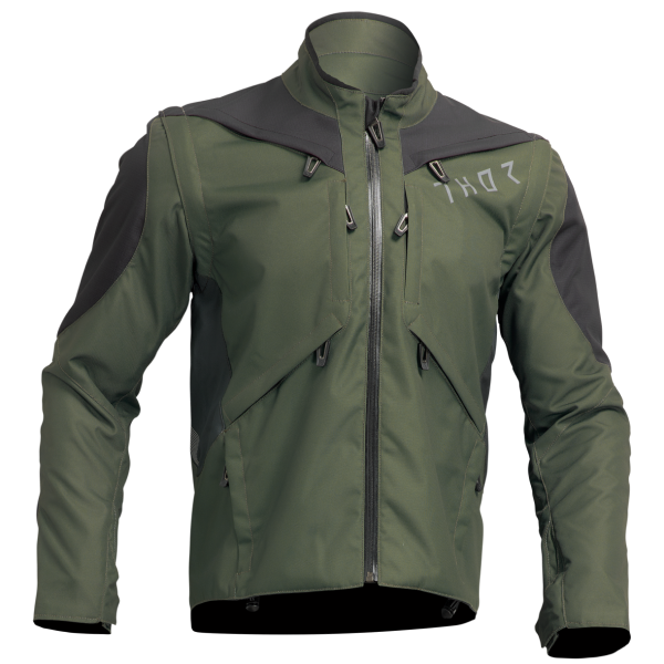 Manteau Enduro Terrain kaki, de face