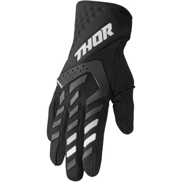 Gants de Motocross Spectrum Femme Noir/Blanc de l'extérieur