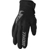 Gants de Motocross Sector Femme noir gris, en face