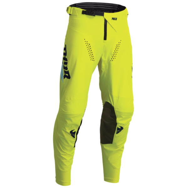 Pantalon de Motocross Pulse Tactic Junior haute visibilité, de face