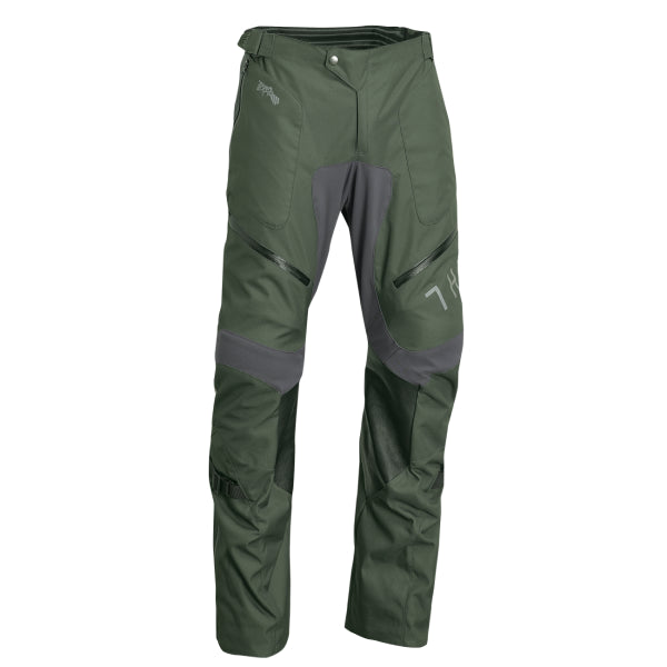 Pantalon de Motocross Over The Boat kaki, de face