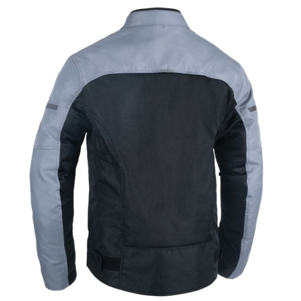 Manteau de Moto Spartan Air| Noir et gris du dos 