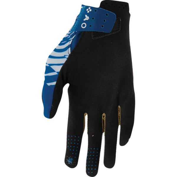Gants de Motocross Sportmode Mind Control Thor Noir/Bleu/Blanc, paume
