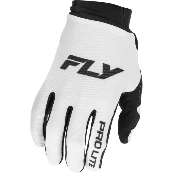 Gants de Motocross Pro Lite/fly/blanc noir, extérieur