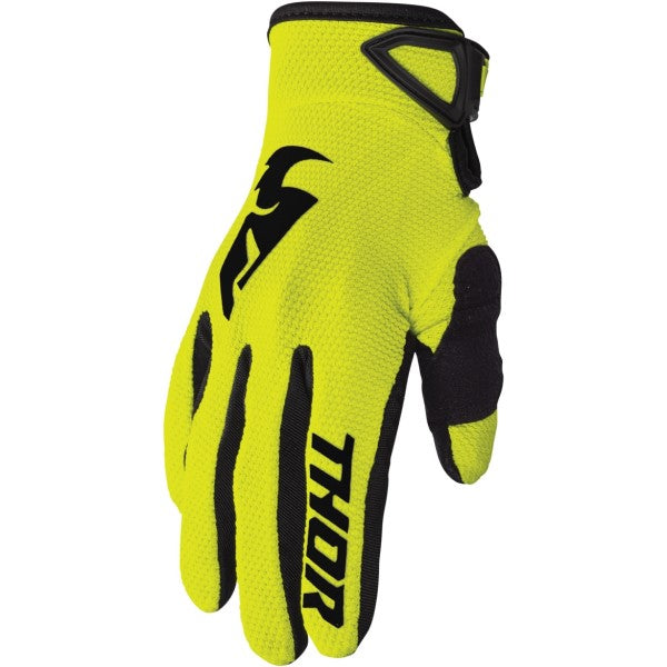 Gants de Motocross Sector Junior Jaune de l'extérieur