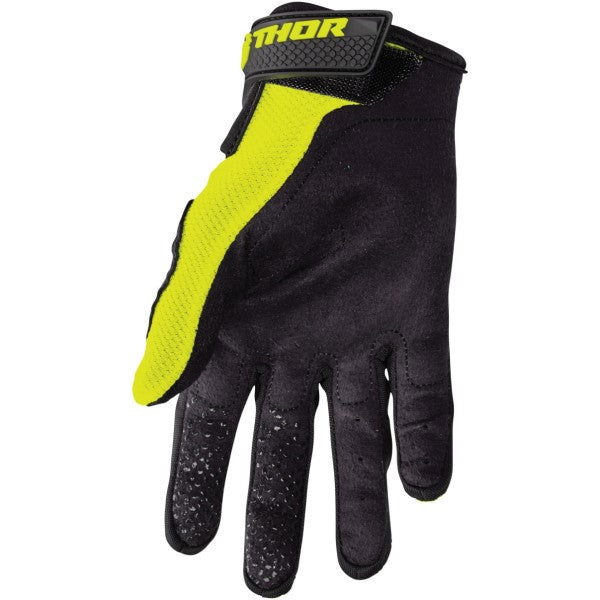 Gants de Motocross Sector Junior Jaune de l'intérieur