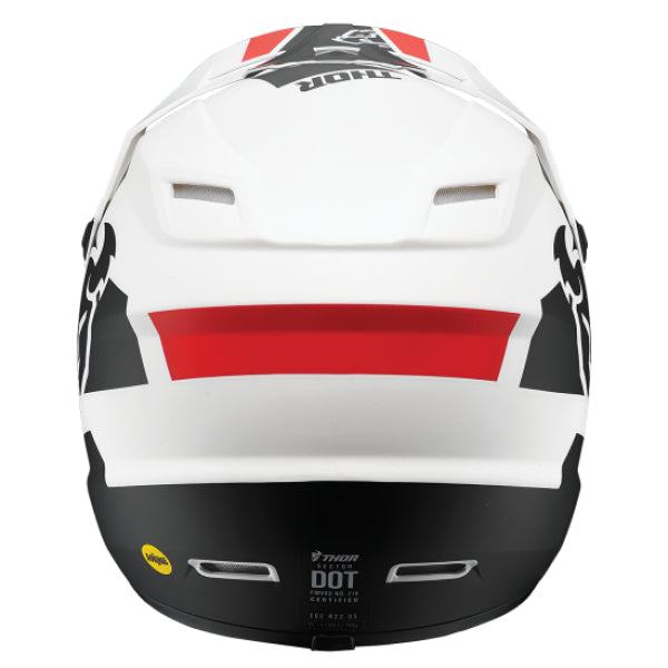 Casque Sector Split Junior blanc noir, arrière