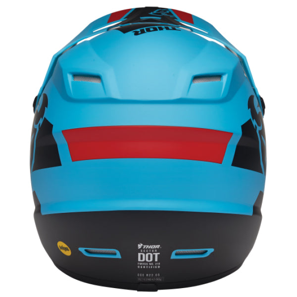 Casque Sector Split Junior bleu noir, arrière