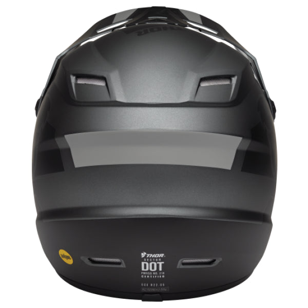 Casque Sector Split Junior noir carbone, arrière