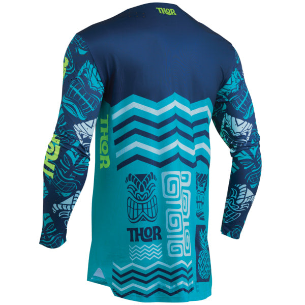 Chandail de Motocross Prime Aloha bleu foncé, de dos