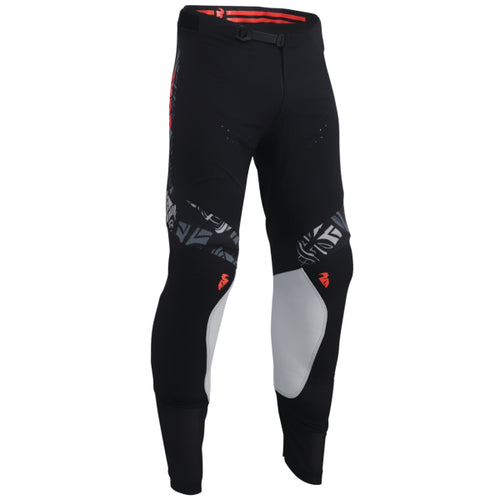 Pantalon de Motocross Aloha noir gris, de face 