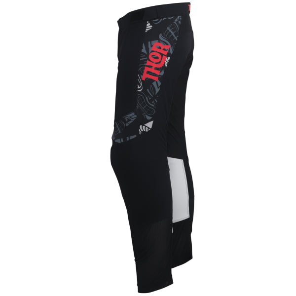 Pantalon de Motocross Aloha noir gris, côté gauche