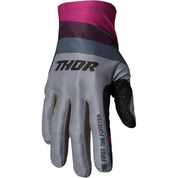 Gants de Vélo Assist React Gris/Rose de l'extérieur