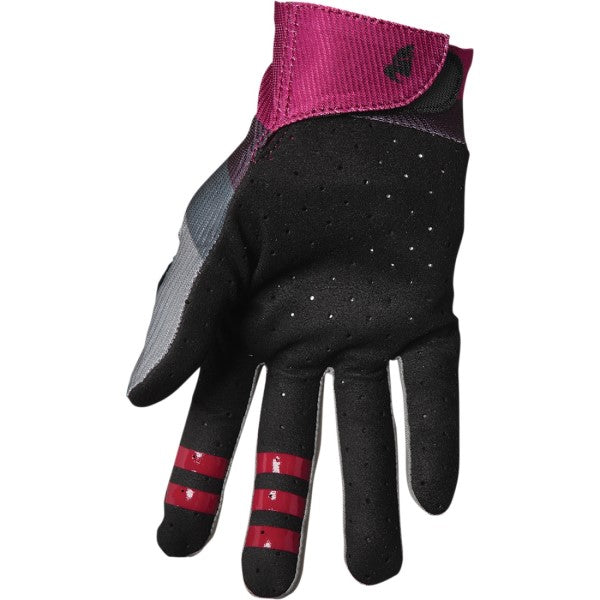 Gants de Vélo Assist React Gris/Rose de l'intérieur