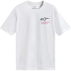 T-Shirt CSF Pop Helmet Alpinestars Blanc, de face