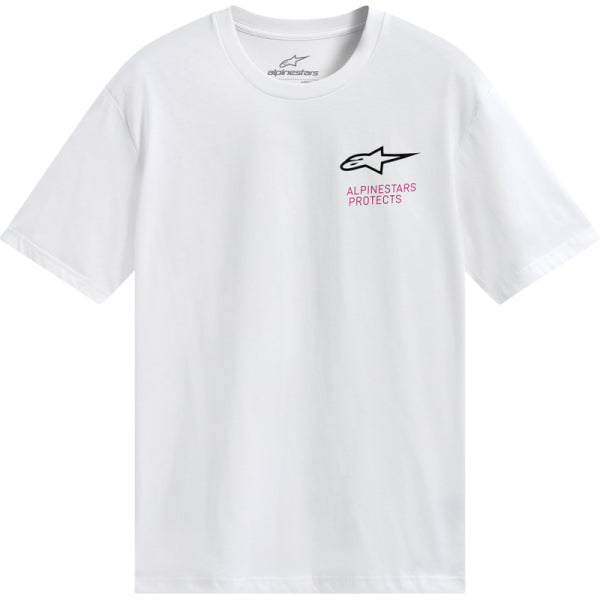 T-Shirt CSF Pop Helmet Alpinestars Blanc, de face