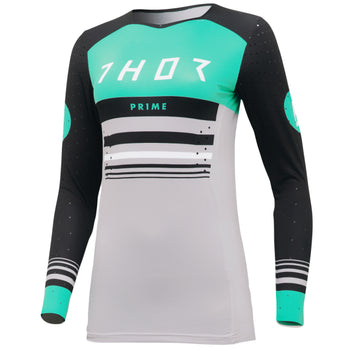 Chandail de Motocross Prime Blaze Femme Noir/Vert de face