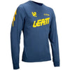  Chandail Long Core Bleu/Jaune de face