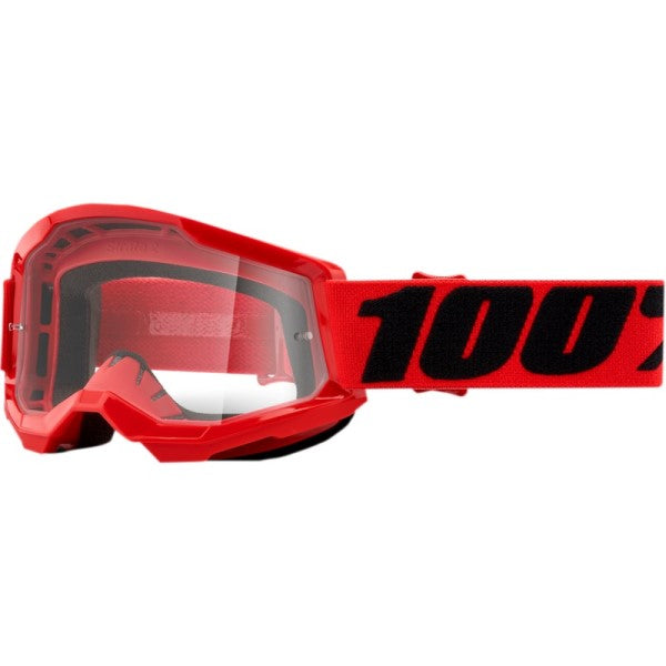 Lunettes de Motocross Strata 2 à Lentille Claire Junior 100% Rouge