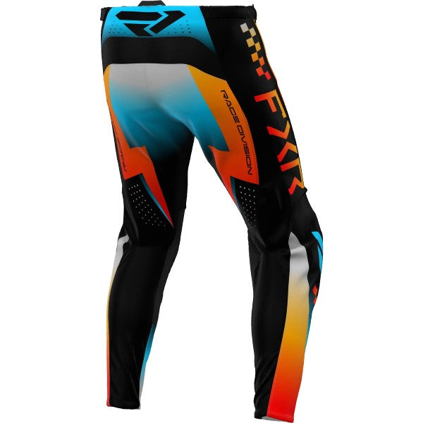 Pantalon de Motocross Clutch Pro Orange/Bleu de dos