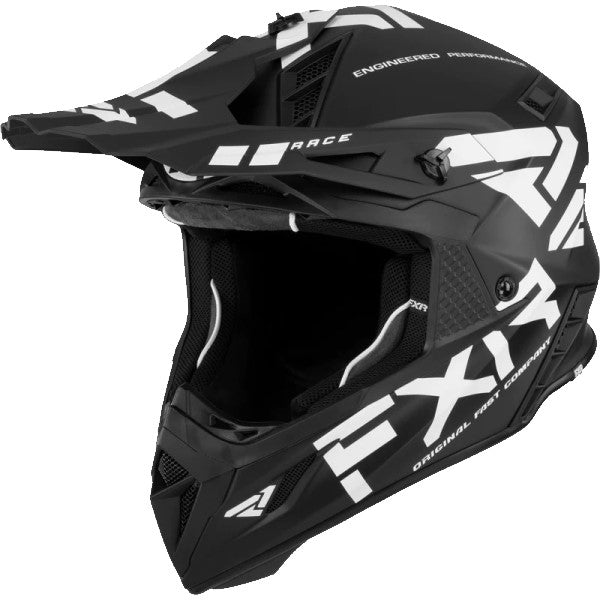 Casque de Snowcross Helium Race Avec Boucle en D Noir/Blanc