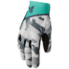 Gants de Motocross Sportmode Femme Thor bleu et gris, dessus