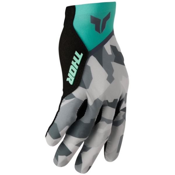 Gants de Motocross Sportmode Femme Thor bleu et gris, tranche