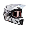 Casque de Motocross 9.5 V26 Carbone Lunette Incluse Blanc, côté droit