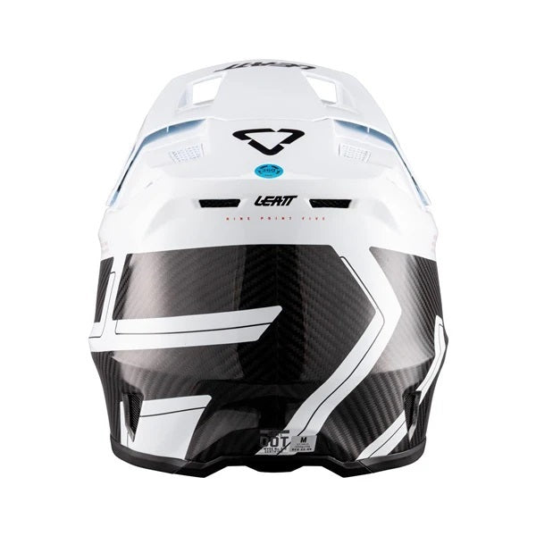 Casque de Motocross 9.5 V26 Carbone Lunette Incluse Blanc, Dos