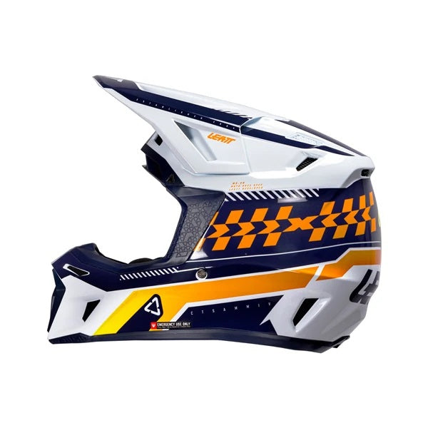 Casque de Motocross 8.5 V26 Lunette Incluse Orange, côté gauche