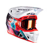 Casque de Motocross 8.5 V26 Lunette Incluse Bleu/Rouge, côté droit