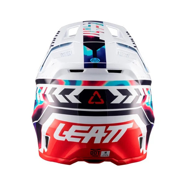 Casque de Motocross 8.5 V26 Lunette Incluse Bleu/Rouge, Dos