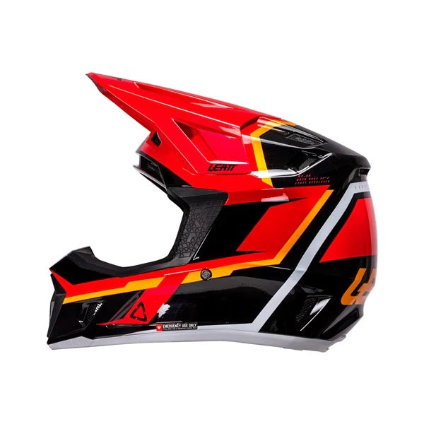 Casque de Motocross 7.5 V26 Lunette Incluse Rouge, côté gauche