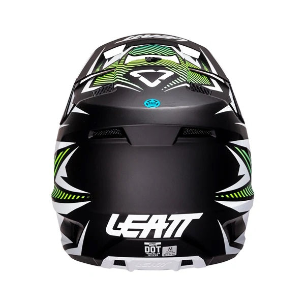 Casque de Motocross 3.5 V26 Lunette Incluse Noir/Vert, Dos