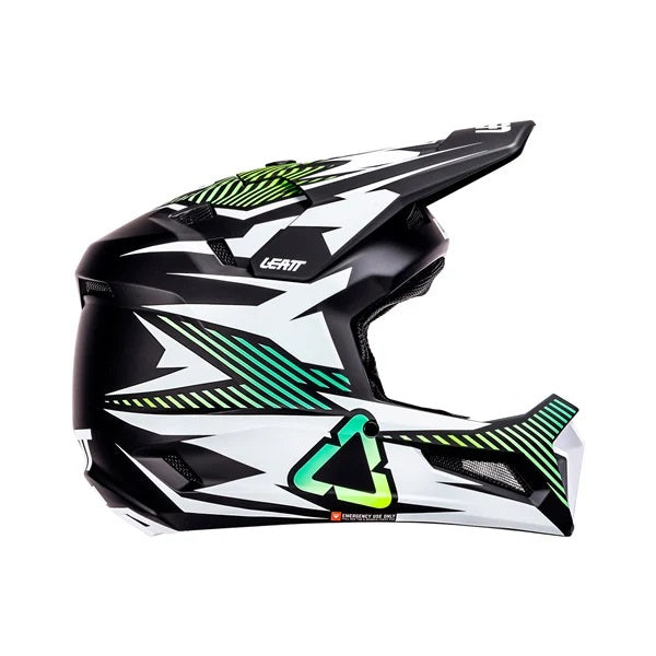 Casque de Motocross hors-route 3.5 Junior V26 Leatt Turquoise, de coté